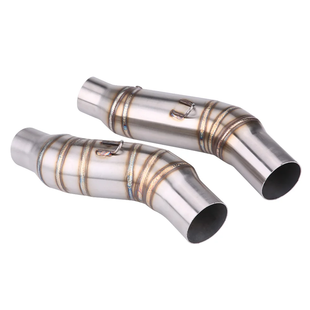 

2 pcs 51mm Motorcycle Exhaust Middle Pipes Adapter Connector high temperature resistant for Kawasaki Z1000 2010-2014