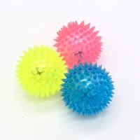 dog chew molar toy flashing hedgehog balls pet interactive rubber elastic ball toys led light puppy biting sounding balls