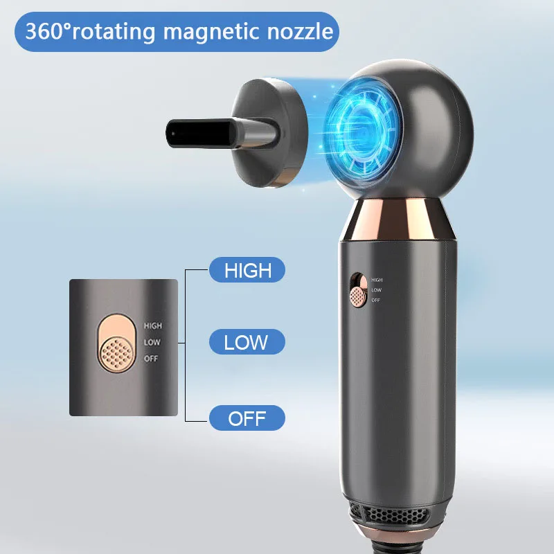 Secador de Cabelo Secador de Cabelo sem Folhas Secador de Cabelo para Secagem Nível de Ruído Profissional Folhas para Secagem Rápida Leve Baixo Pequeno 800w sem 8 cabelo sem folhas secador de cabelo para