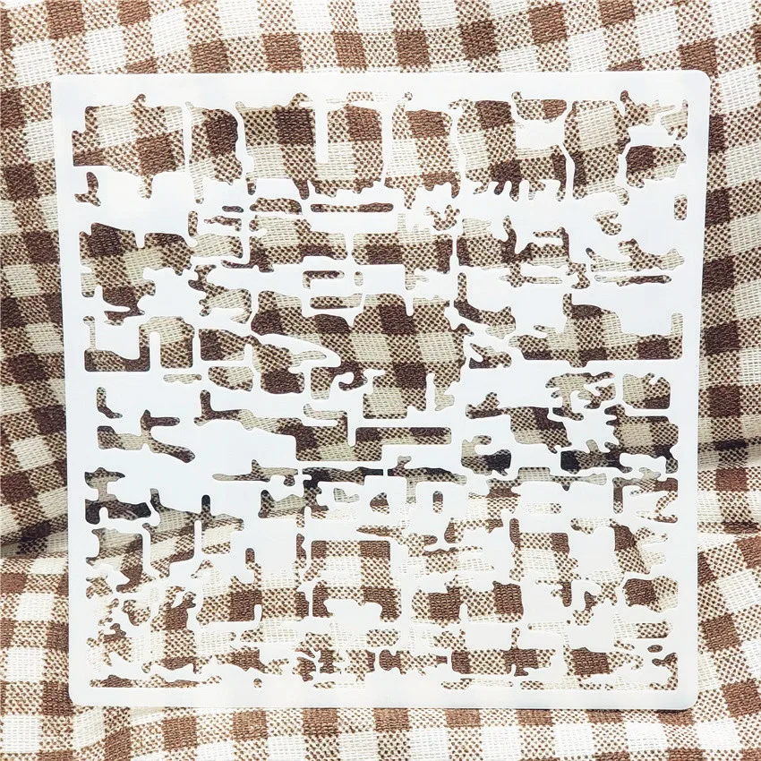 

13x14cm metope Scrapbook Stencils Spray Plastic Mold Shield DIY Cake Hollow Embellishment Printing Lace Ruler Valentine