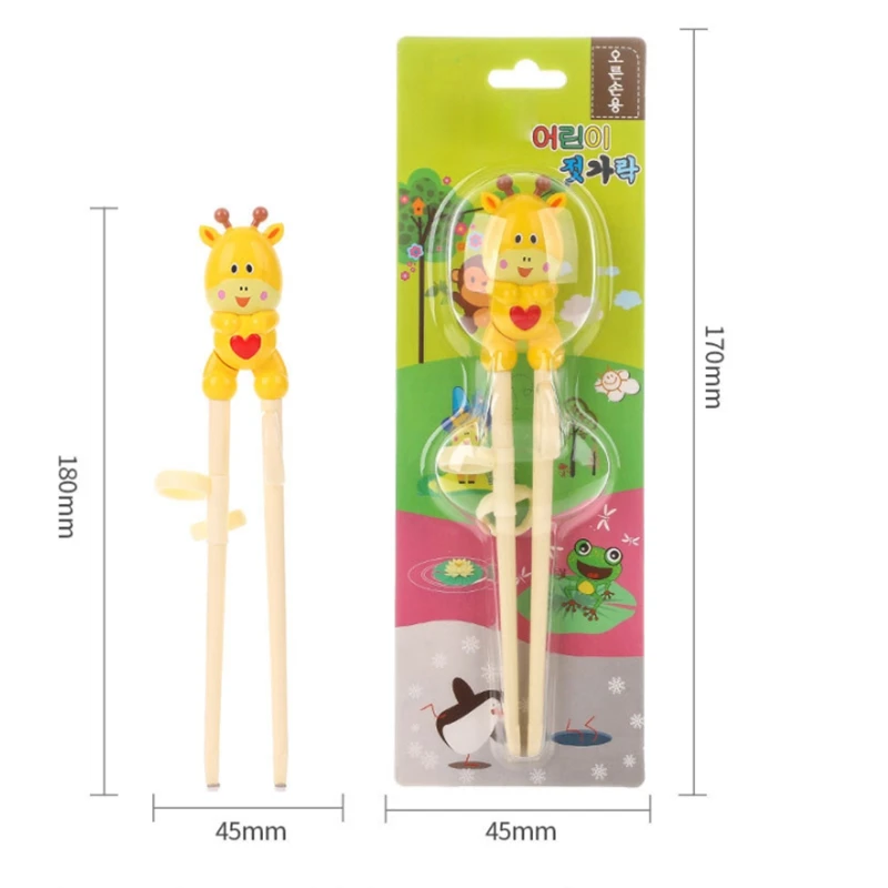 

Children's Cartoon Environmental Protection Polypropylene Learning Training Complementary Food Chopstickss