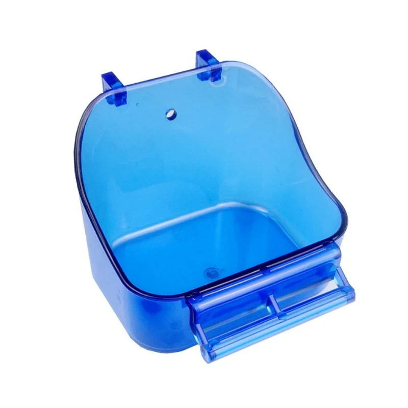 

Bird Bath Box Parakeet Caged Bird Bathing Tub with Standing Perch for Small Birds Canary Budgies Parrots 2 Colors