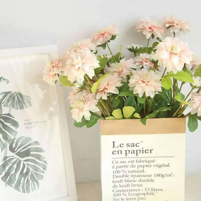 Искусственные цветы букет РОЗА Георгин осень яркие искусственные для свадьбы