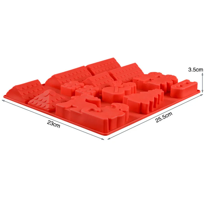 Силиконовая форма сделай сам 3D рождественская елка снеговик имбирный домик торт
