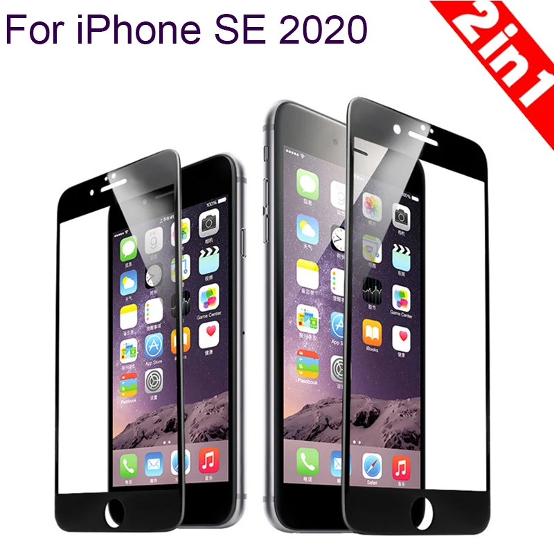 Закаленное стекло на весь экран для iPhone SE 2 2020 защитное SE2 шт.|Защитные стёкла и