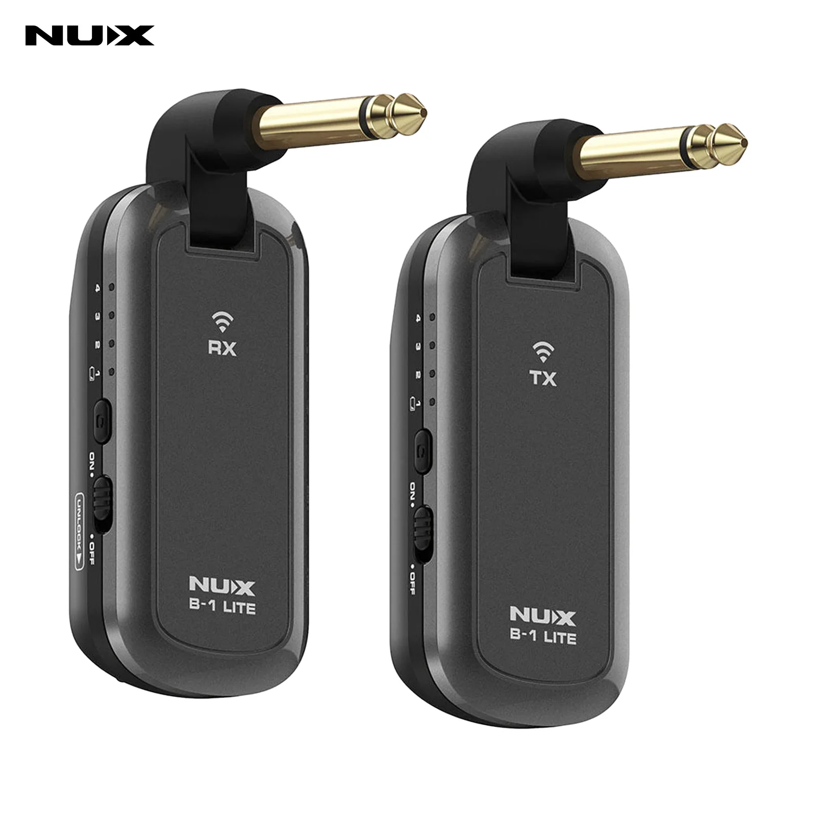 

NUX B-1 LITE 2.4G Guitar Wireless System Transmitter & Receiver 4 Channels 18M Effective Range for Electric Acoustic Guitar Bass