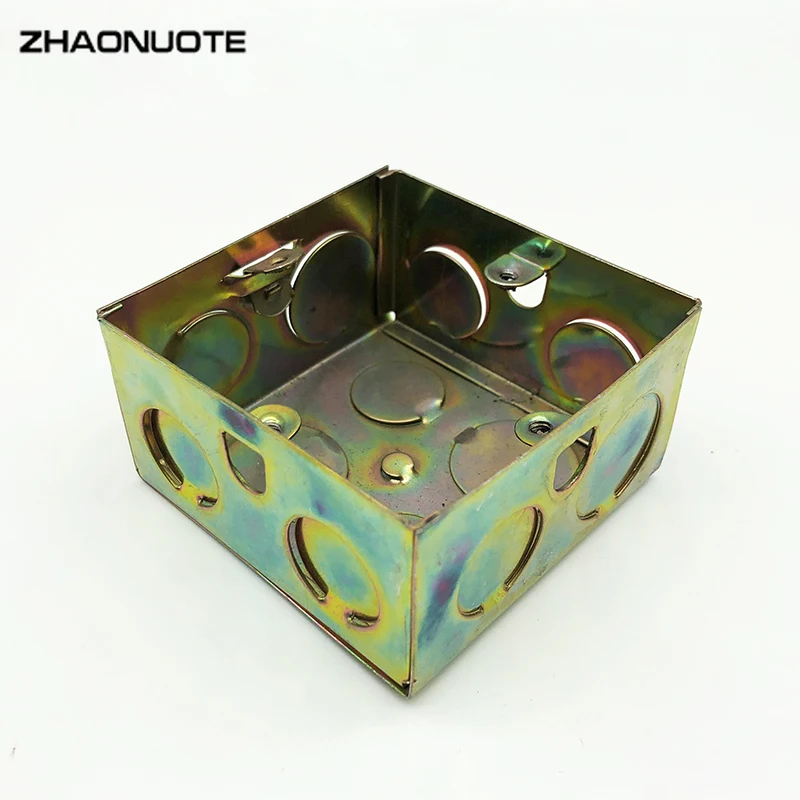 Type 86 Concealed Bottom Box 75*75*40mm Metal Iron Wire Junction Project Case | Обустройство дома