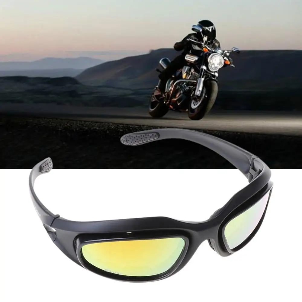 polarizado lente da motocicleta óculos de sol esportes envoltório equitação ciclismo motociclista óculos de equitação prova de vento