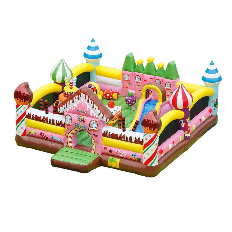 

Надувной замок карамельных цветов, детский батут для парка развлечений, уличная игровая площадка, джампер, горка, комбо