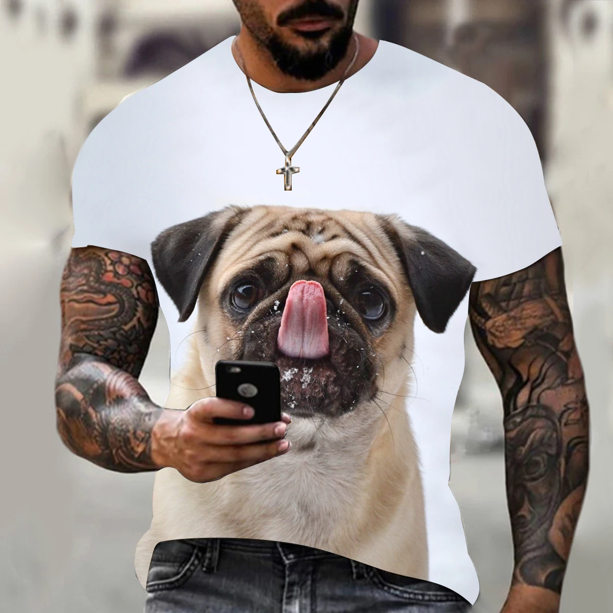 Camiseta de manga corta para hombre, ropa informal con estampado 3D de...