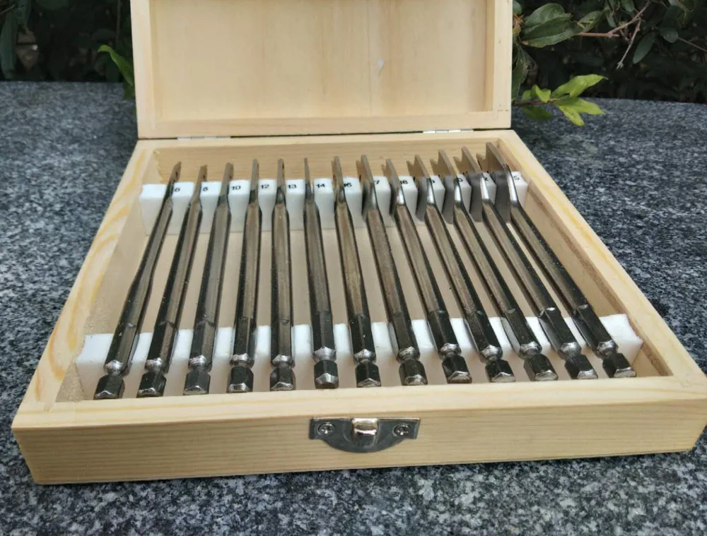 16/13 шт./кор. 6 мм-38 мм плоское сверло длинное Высокоуглеродистая Сталь