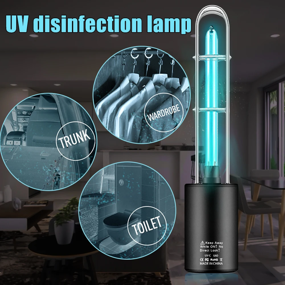 

Rechargeable UV Sterilizer Light Home Car Ultraviolet Light Bulb UV Germicidal Lamp In Addition Mite Lights Sterilization Lamp