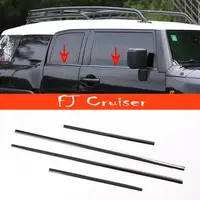 Fit For Toyota FJ Cruiser 2006-2020 stainless steel Glossy Black Bottom Window Frame Sill Trim Cover Moulding Car Accessories 4P
