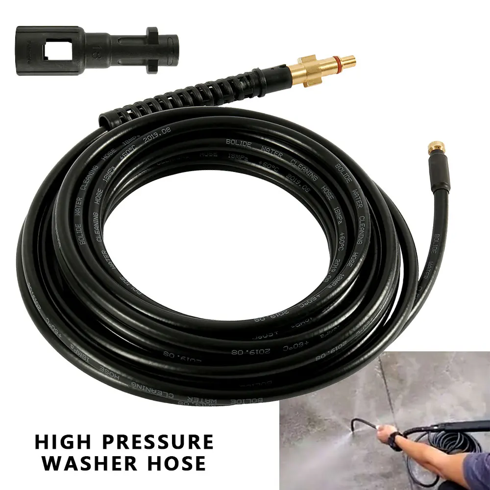 10m High Pressure Washer Hose Cord Pipe CarWash Hose Water Cleaning Extension Hose for Karcher Elitech Interskol Huter
