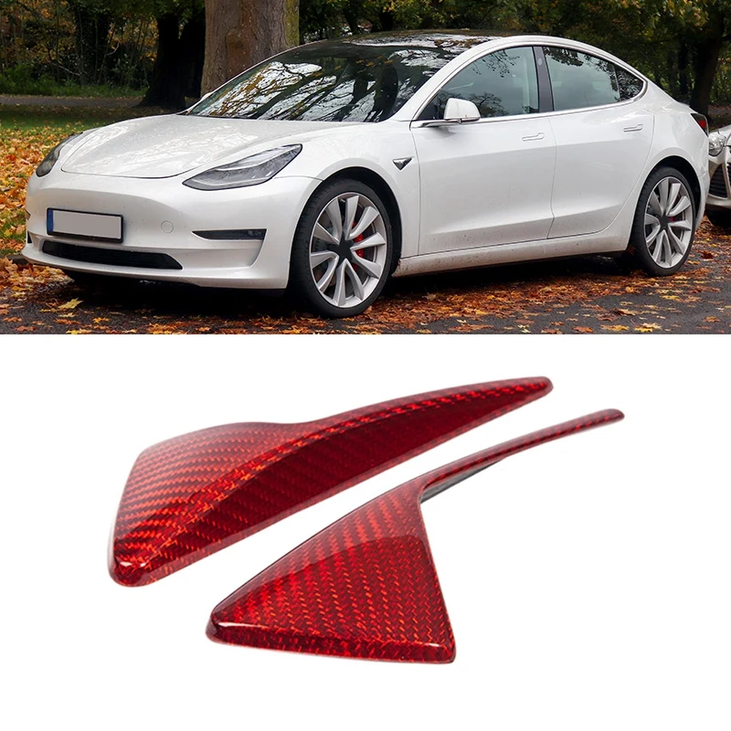 

Real Carbon Fiber for Tesla Model 3 17-19 S 12 -19 x 16 -19 Model Y Car Side Marker Turn Signal Cover