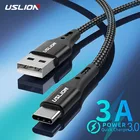 Кабель USLION usb-c, 3 м, для Xiaomi Redmi, быстрая зарядка, для Samsung S9, S8, S10, 3 А