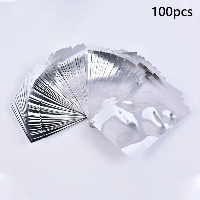 

100PCS Aluminum Foil Zip Lock Bags Self-sealing Food Storage Bag Reclosable Candy Pouch Packaging Supplies Home & Kitchen