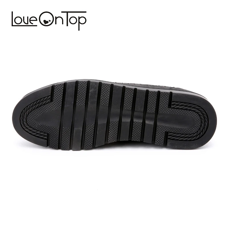 Loveontop/мужская повседневная обувь серые кожаные удобные дышащие мужские трусы