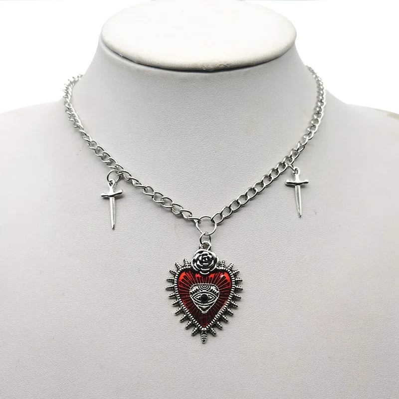 

Necklace Punk Retro Love Sword Pendant Female Hip-Hop Street Personality Dance Sexy Clavicle Chain Tide