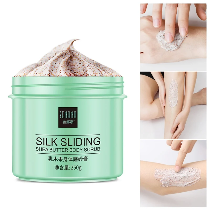 Масло ши отшелушивающая пемза для тела удаляет мертвую кожу смягчает