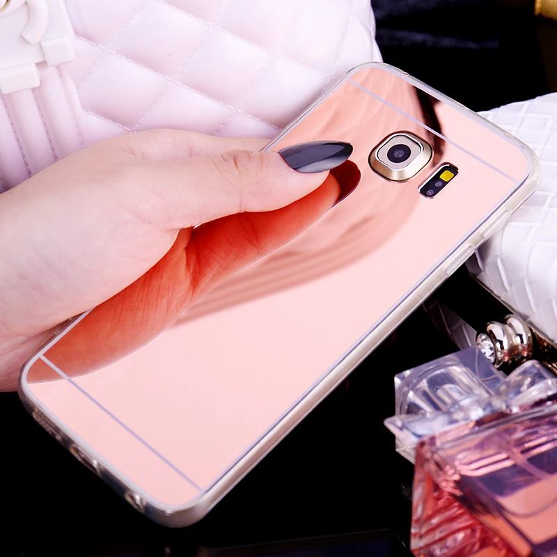 Оригинальный роскошный зеркальный ТПУ чехол для Samsung Galaxy A3 A5 A7 J3 J5 J7 J1 2016 2017 S9 S8 Plus S6