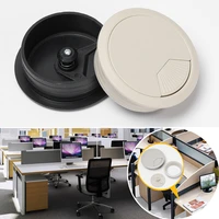 1pc 506080mm desk table plastic cable hole cover pc computer desk round wire tidy grommet cable organizer