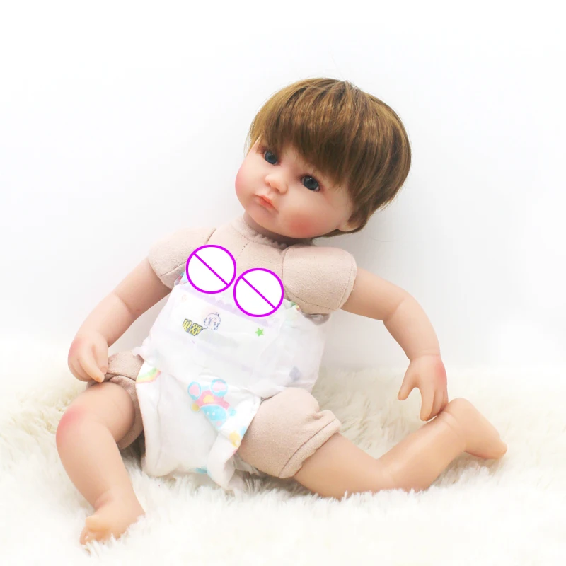 

16Inch 40cm Reborn Doll Soft Cotton Body Cute Pink Girl Blue Eyes Rebirth Dolls For Reality Baby Childrens' Playmates Kids Gifts