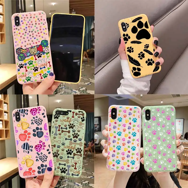 Собака след Paw Хаски чемодан тележка чехол для телефона iPhone 11 Pro Max X XS MAX 8 7 6S