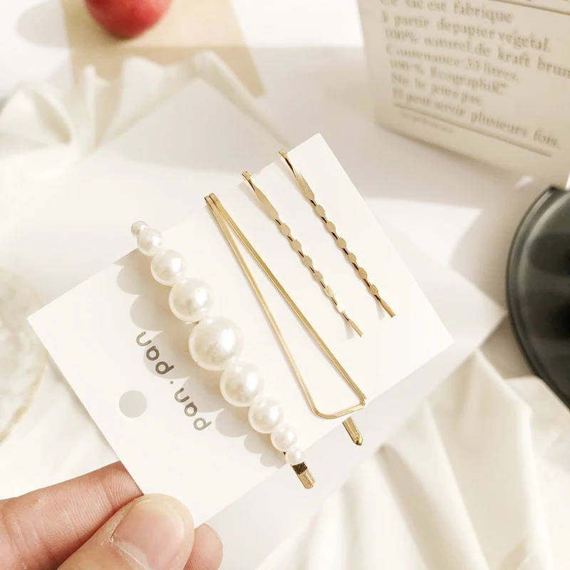 1 Набор шпильки для укладки волос минималистичные металлические геометрические