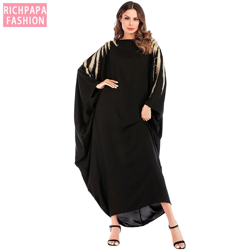 Abaya Dubai Kaftan Arab Islam Qatar Uae Pearls Muslim Hijab Dress Oman Caftan Jilbab Abayas For Women Turkish Islamic Clothing |