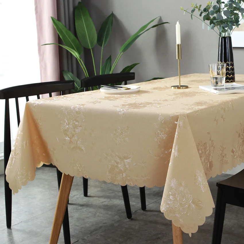 

Dobby Table Cloth Decoration Cricheted Table Cover Dining Tablecloths Nordic Style Banquet Furniture Dustproof Cover Background