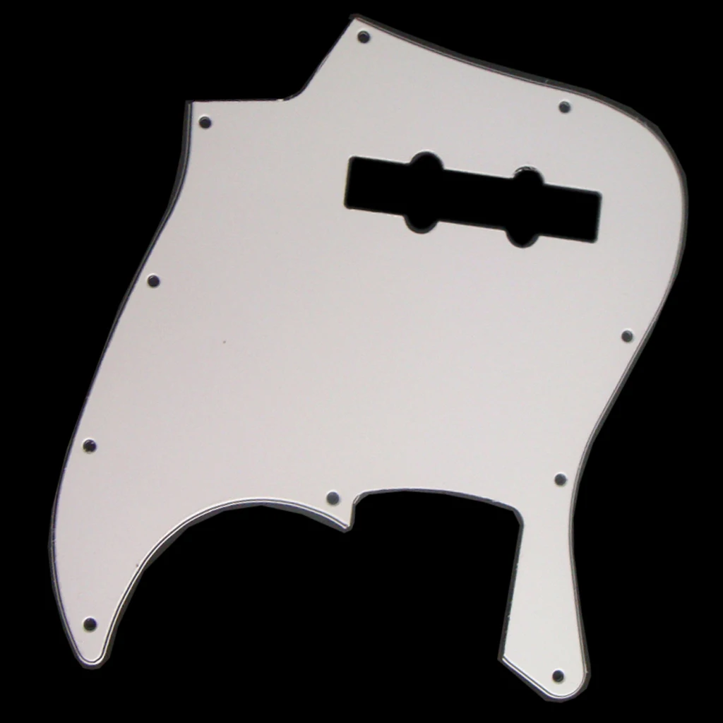 3Ply Jazz Bass Pick Guard Scratch Plate 10 Hole Replacements Parts White | Спорт и развлечения