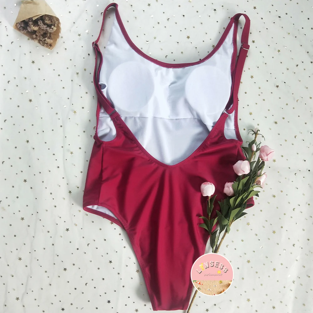 Цельный купальник с подкладкой для команды невесты женский регулируемыми