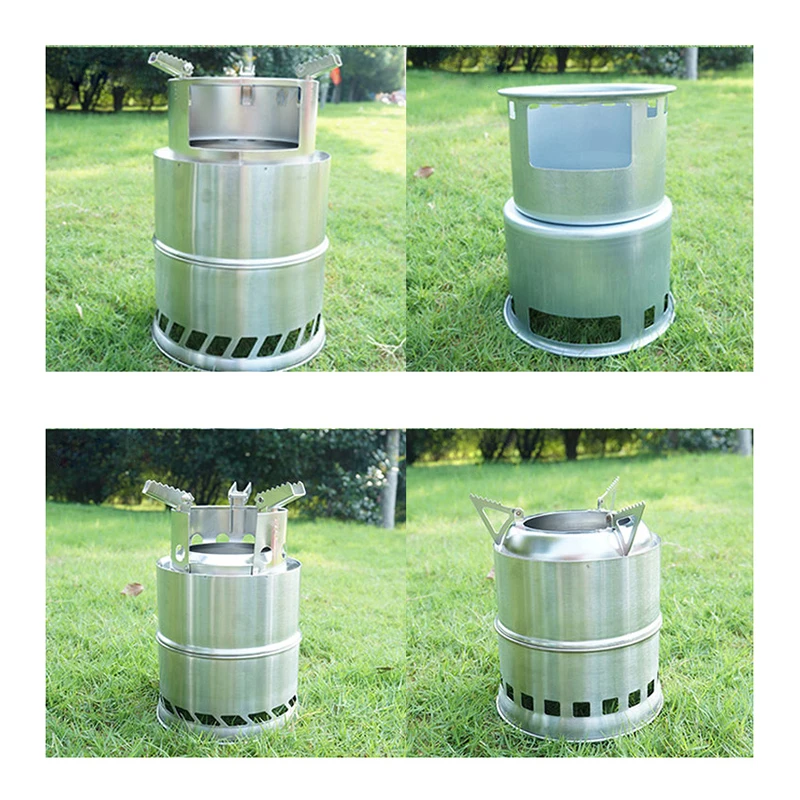 1 шт. Кемпинг легкая Печь складной ветрозащитный дровяная печь для пикника на