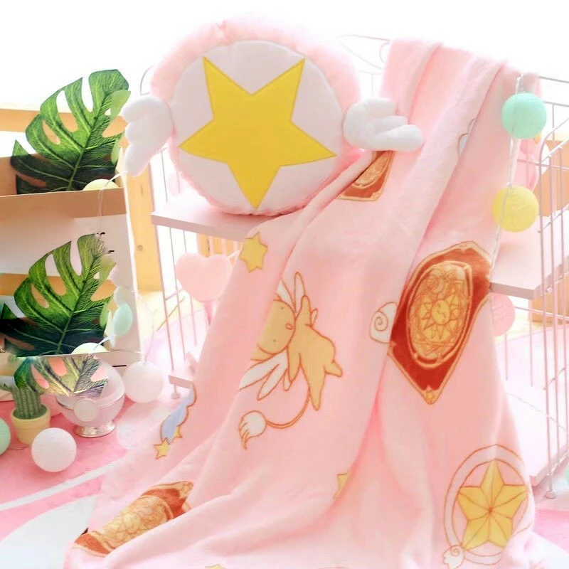 Милый чехол для карт Аниме Сакура плюшевая кукла диван подушка постельного белья