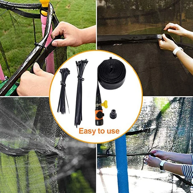 

Trampoline Waterpark Heavy Duty Sprinkler Hose- Fun Summer Outdoor Water Game Toys Accessories - (12M)