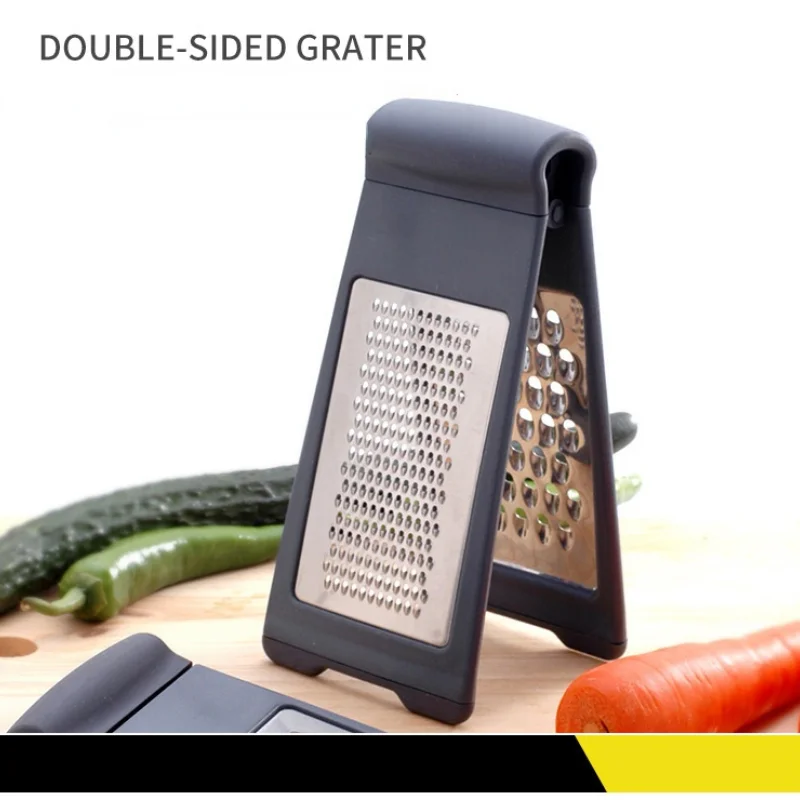 

Stainless Steel Double-sided Grater Creative Herringbone Double-sided Slicer Household Melon Planing Peeler Peeling Knife