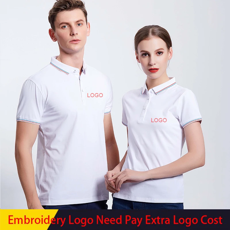 Мужская хлопковая рубашка поло против морщин дышащая Униформа официантки для