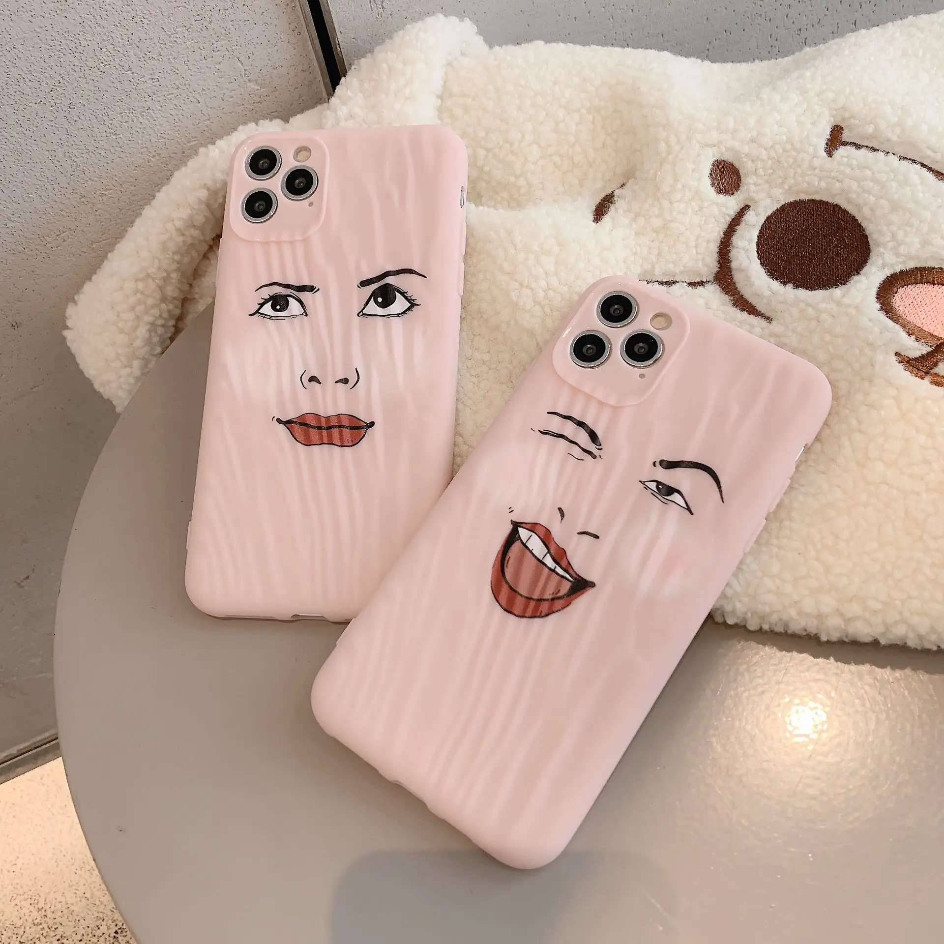Розовый Забавный милый абстрактный чехол для телефона iPhone 11 Pro Max X Xsmax XR Xs 6 6s 7 8 Puls s