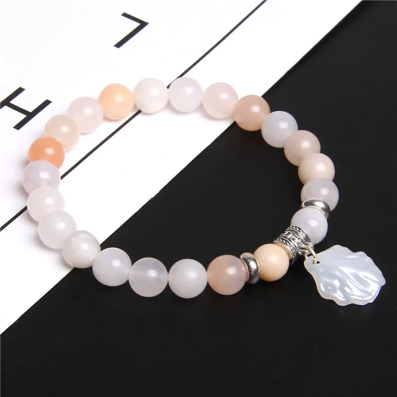 Женский жемчужный браслет с бусинами и цветами из нефрита|Плетеные браслеты| |