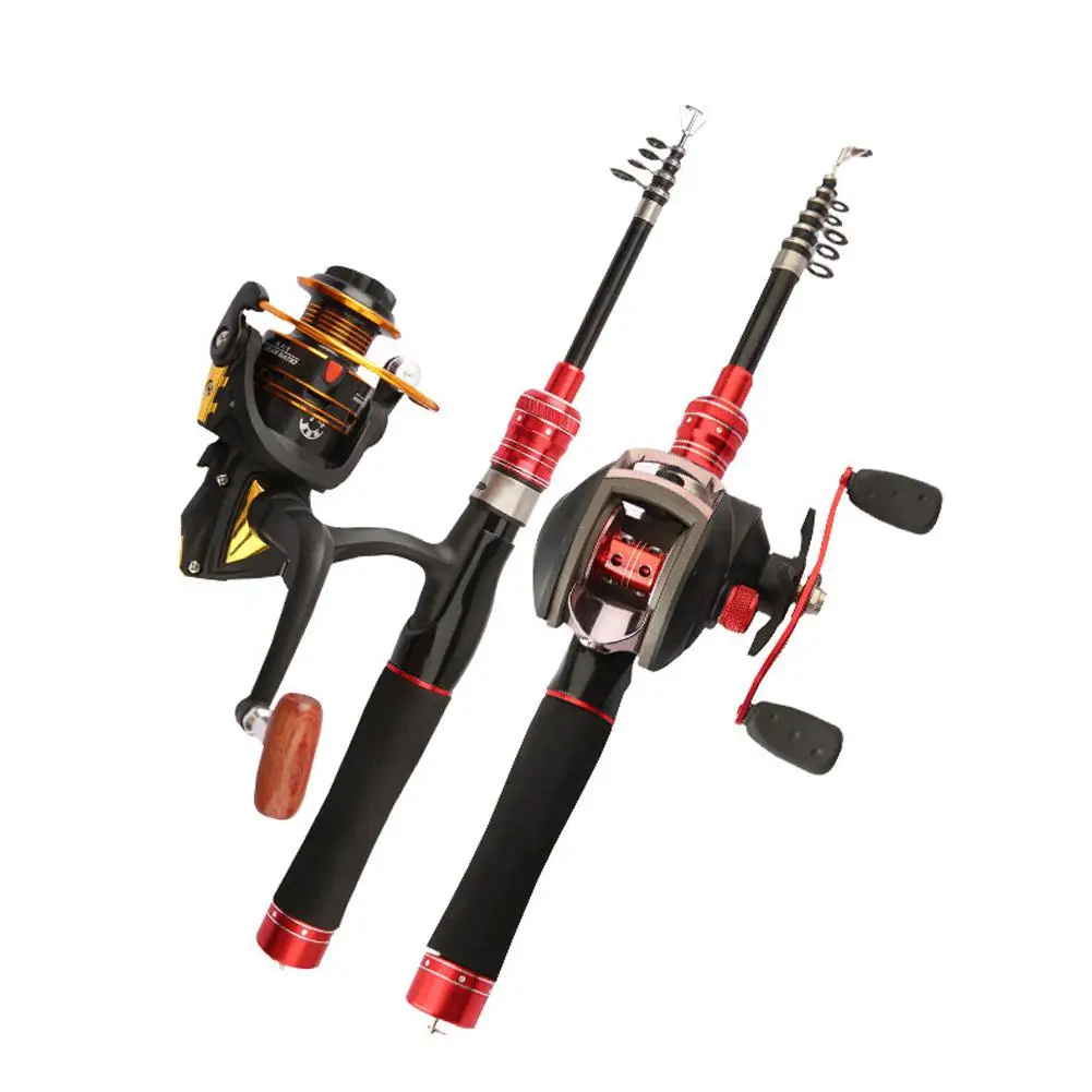 Карбоновая удочка Мини Телескопическая жесткая короткая приманка литье