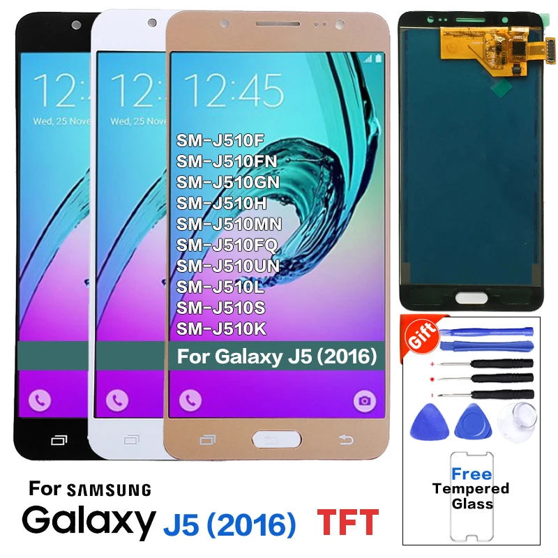 TFT для samsung J5 2016 J510 J510FN J510F дисплей ЖК экран Замена J510MN J510GN Мобильный телефон lcd