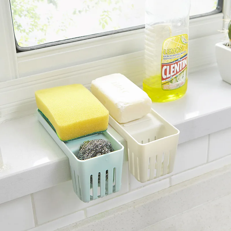 Adjustable Snap Sink Soap Sponge Holder Storage Drain Rack Kitchen Hanging Basket Shelf Bathroom Organizer | Дом и сад