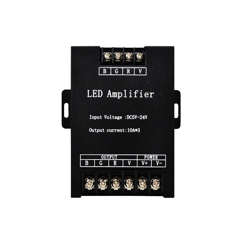 

New Led RGB Power Repeater Amplifier RGB Amplifier DC5 - 24V 30A Output for RGB LED Strip Power Repeater Console Controller
