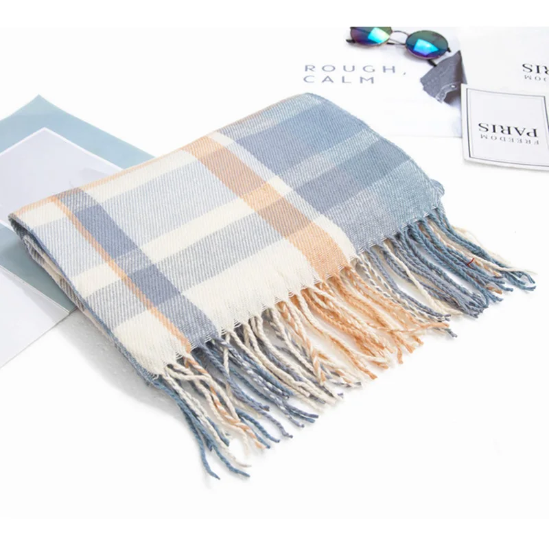 

Female Wrap Artificial Cashmere Echarpes Kerchief Cape Tassels Shawls Scarves Plus Size Bufanda Pashmina Plaid Muffler Poncho