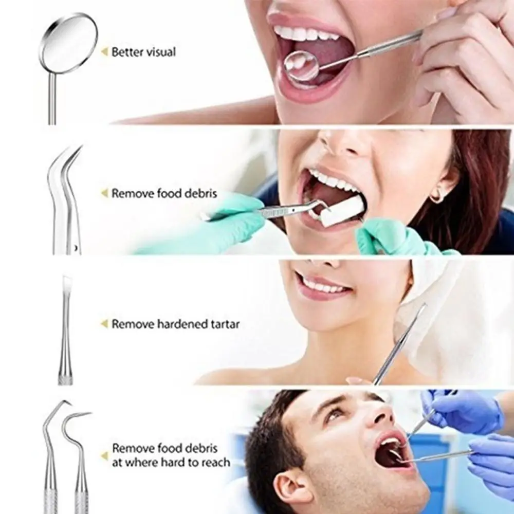 

Double-ended Design Tooth Scaler Dentistry Instrument Tool Dental Care Examine Tooth Steel Teeth Tool Cleaning Z3G2