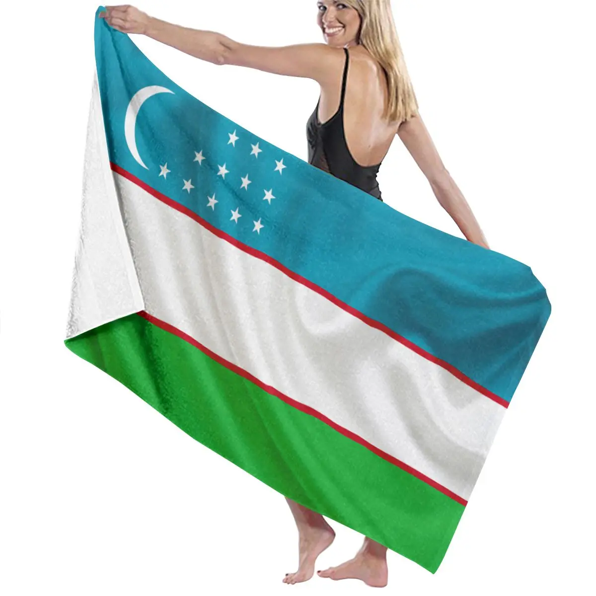 

Uzbekistan swimming Textile Towel Adult Absorbent Bath Towel Women/man Robes Towel Microfiber Fabric Towel 130X80 cm