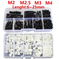 m2 m2 5 m3 m4 white black male female nylon hex standoff plastic thread spacer assortment kit for pcb motherboard circuit board