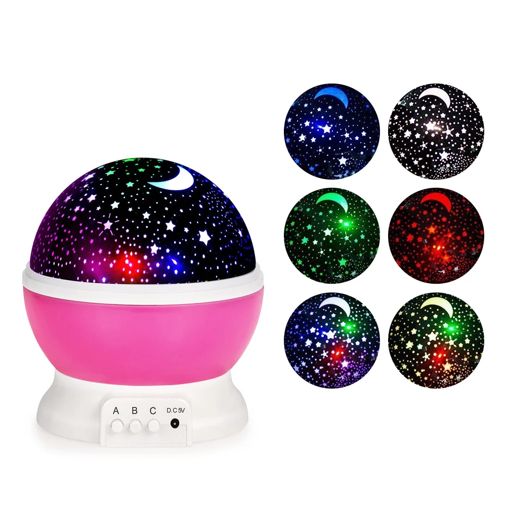 

2019 Original Stars Starry Sky LED Night Light Projector Luminaria Moon Novelty Table Night Lamp Battery USB Night Light