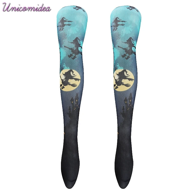 Best 1 Pair Women Socks Combed Cotton Christmas Pumpkin Starry Sky Skull Galaxy Space Novelty Funny Women Socks